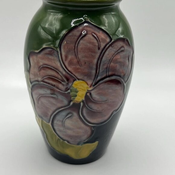 Moorcroft Cobalt Blue Purple Clematis Flower vase - Picture 4 of 8